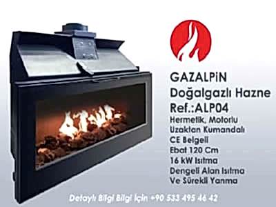 Doğalgazlı Hazne Gazalpin 120 cm en