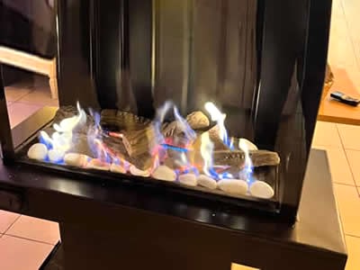 Doğalgazlı Şömine Yanış